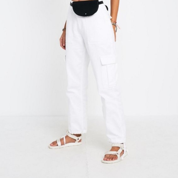 BDG Pants - BDG White Cargo Pant